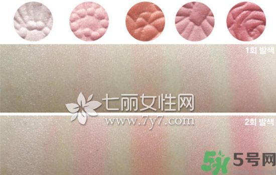 canmake花瓣腮紅色號(hào)對(duì)比圖？canmake五色花瓣腮紅試色