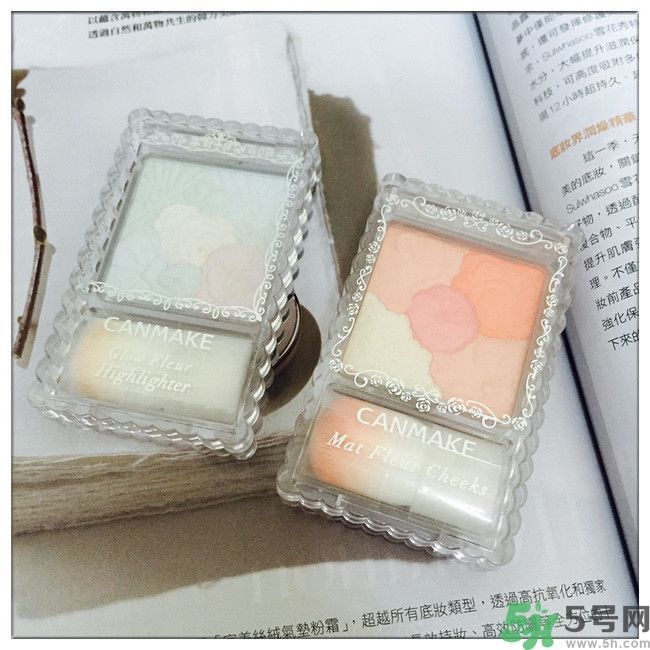 canmake花瓣腮紅色號(hào)對(duì)比圖？canmake五色花瓣腮紅試色
