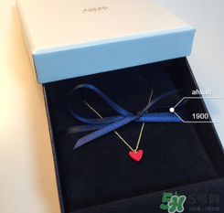 ahkah小紅心項鏈多少錢？ahkah紅心鎖骨鏈專柜價格