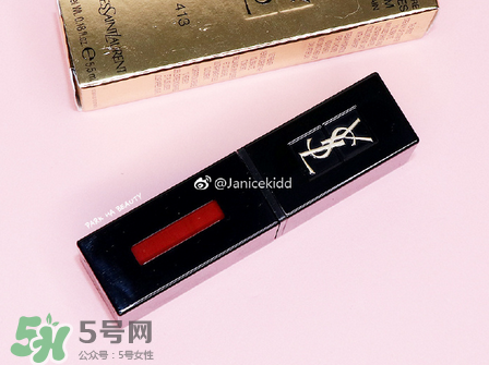 ysl黑管唇釉413是什么顏色？ysl圣羅蘭黑管唇釉413試色