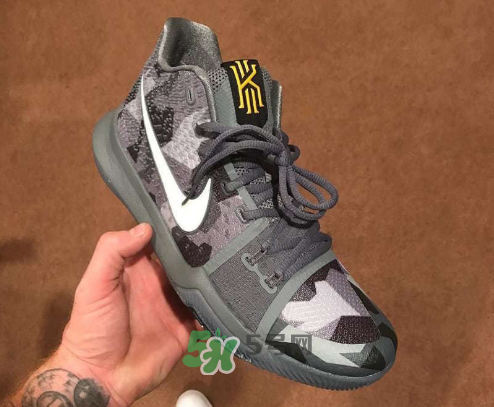 nike kyrie 3 girls eybl會發(fā)售嗎？歐文3代精英賽灰色迷彩實物
