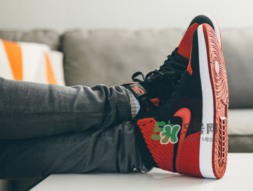 air jordan 1 flyknit banned上腳怎么樣？aj1編織款毛線鞋上腳效果