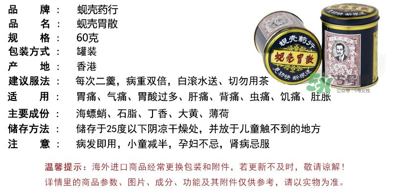 蜆殼胃散一天吃幾次？蜆殼胃散一次吃多少？