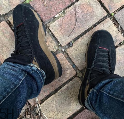 air jordan 13 olive麂皮橄欖配色上腳效果怎么樣？