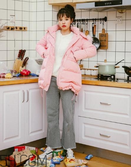 粉色羽絨服怎么搭配？粉色羽絨服搭配圖片