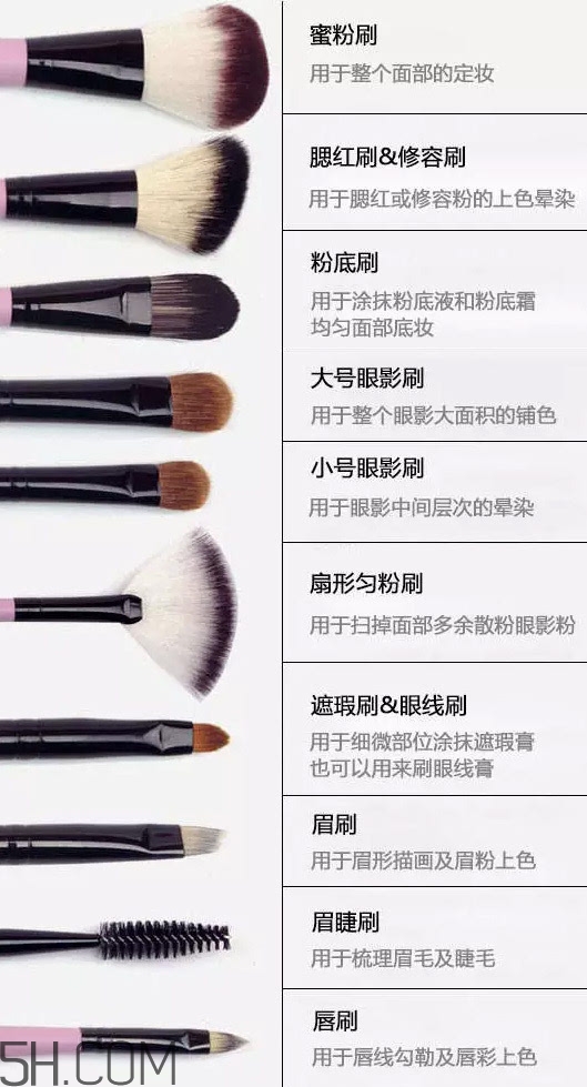 化妝刷的用途分類(lèi) 化妝刷的詳細(xì)用法