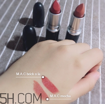 mac mocha和brick哪個好看？mac mocha和brick試色對比