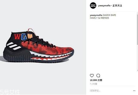bape與adidas dame 4聯(lián)名有哪幾款_多少錢？